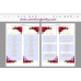 Red Roses Wedding Program template tea length, (016w)